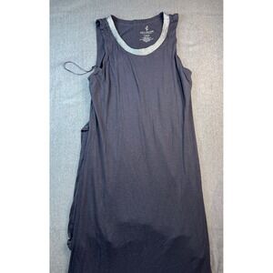 strapless open back dress Vegas Queen Metallic Pleated Sculpted Bodice Back Lace-Up Drape Maxi Dress main image 0